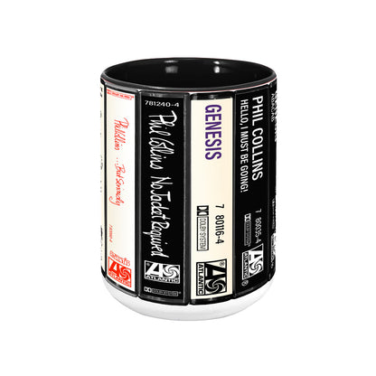 Phil Collins Albums Cassette Retro Collection Accent Mug