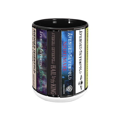 Avenged Sevenfold Albums Cassette Collection Retro Accent Edge-to-Edge Printed Mug