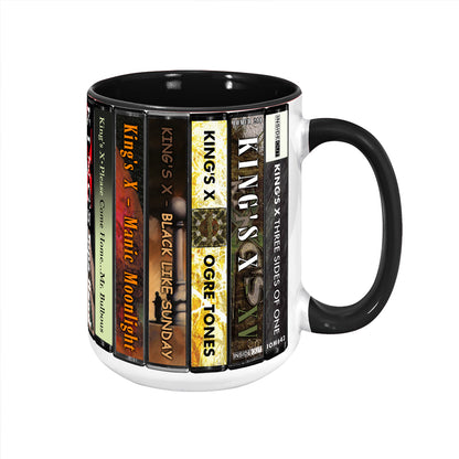 King’s X Albums Cassette Collection Retro Accent Edge-to-Edge Printed Mug
