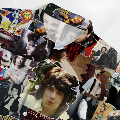 Rick Springfield Albums Covers Collage Unisex Hawaiian Shirt