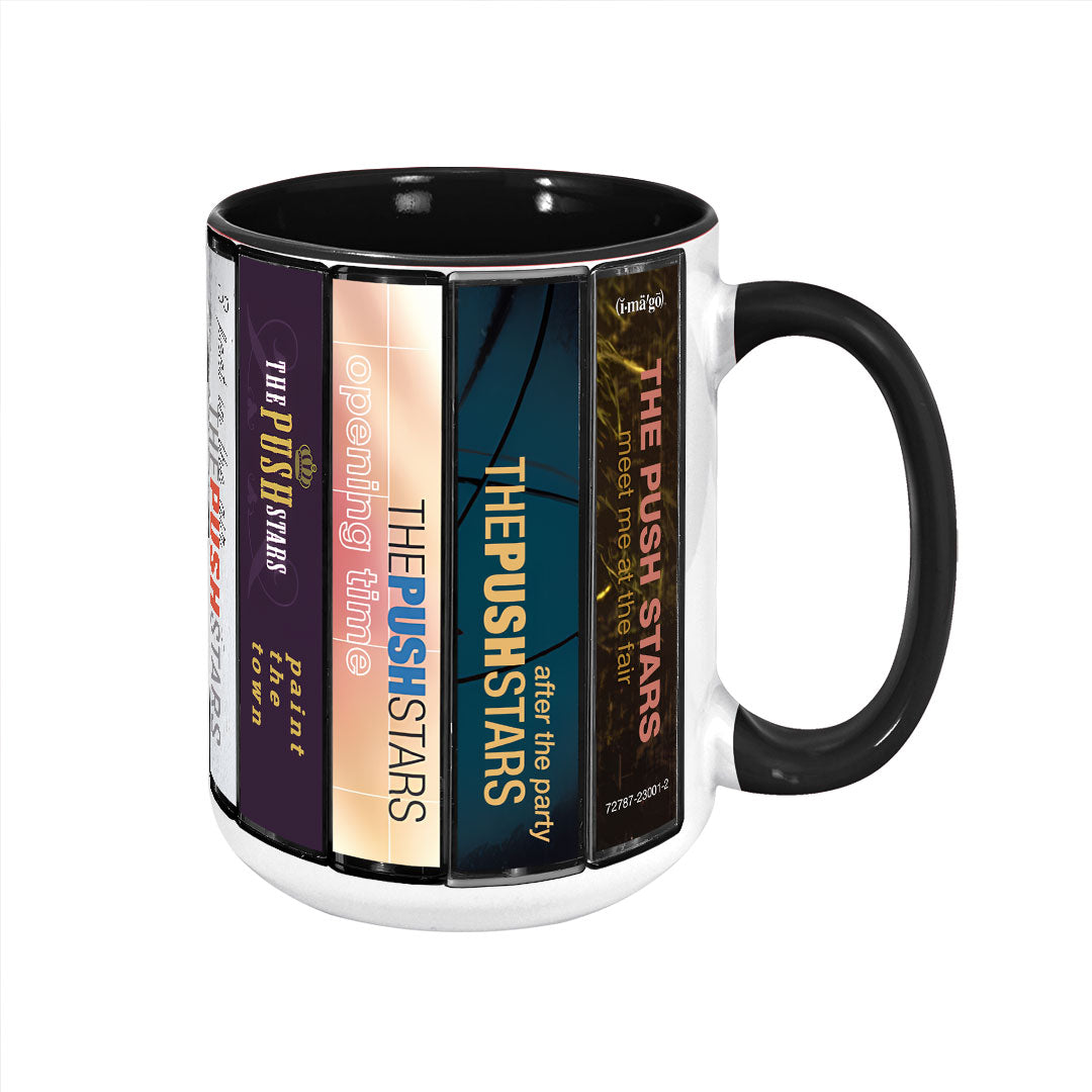 The Push Stars Albums Cassette Collection Retro Accent Mug