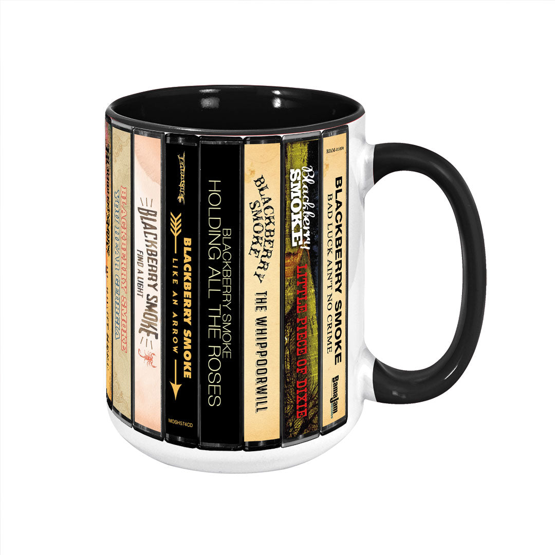 Blackberry Smoke Albums Cassette Collection Retro Accent Mug