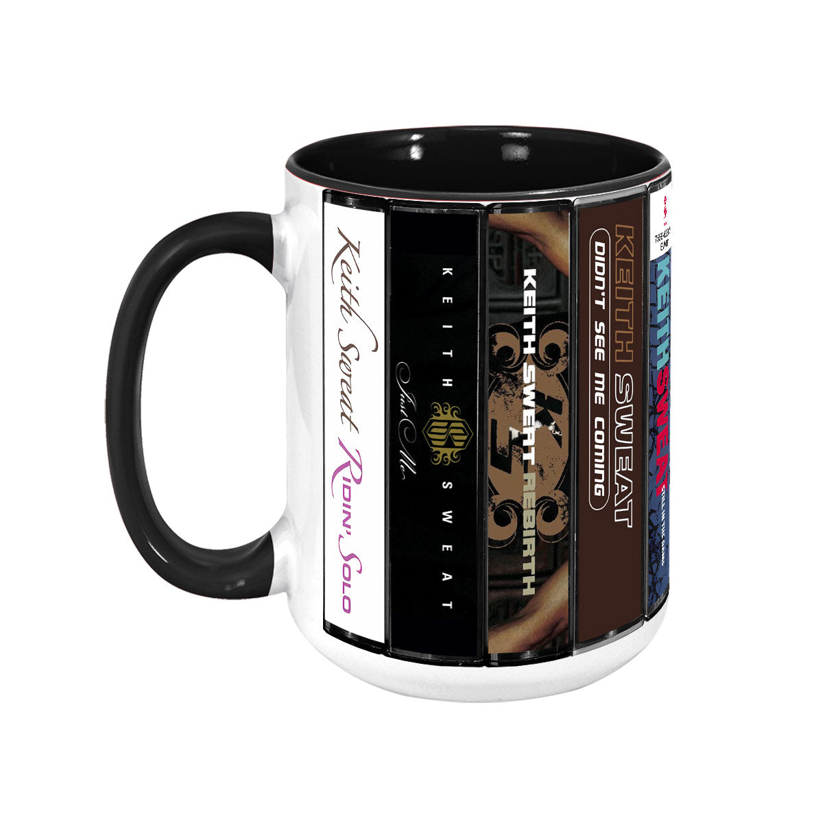 Keith Sweat Albums Cassette Collection Retro Accent Mug