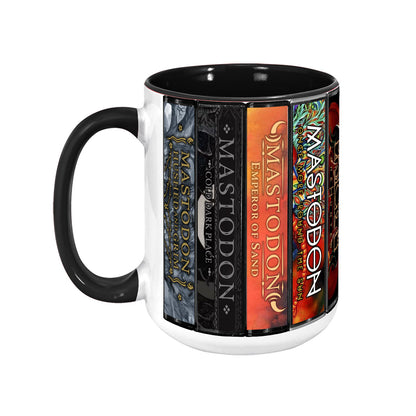 Mastodon Albums Cassette Collection Retro Accent Mug