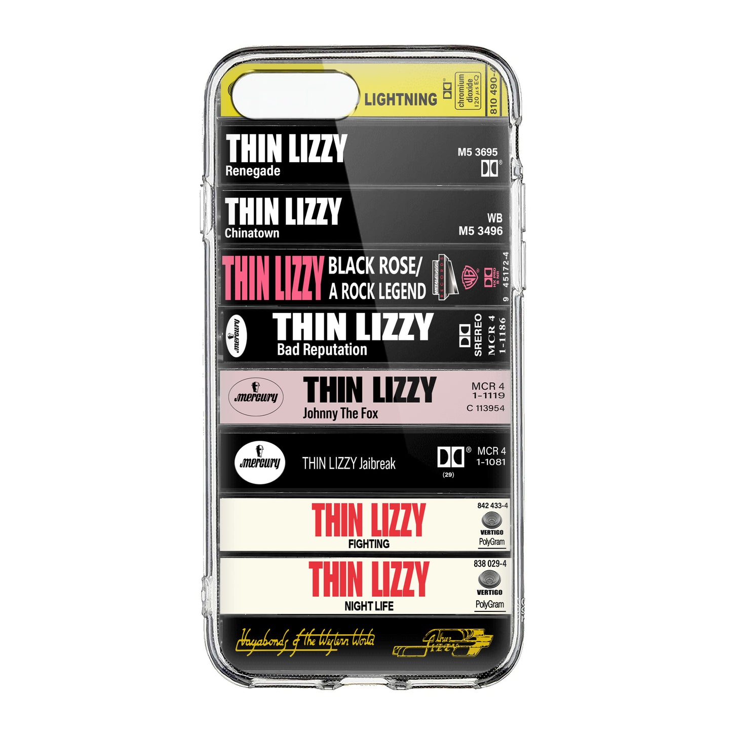 Thin Lizzy Albums Cassette Collection Retro Phone Case