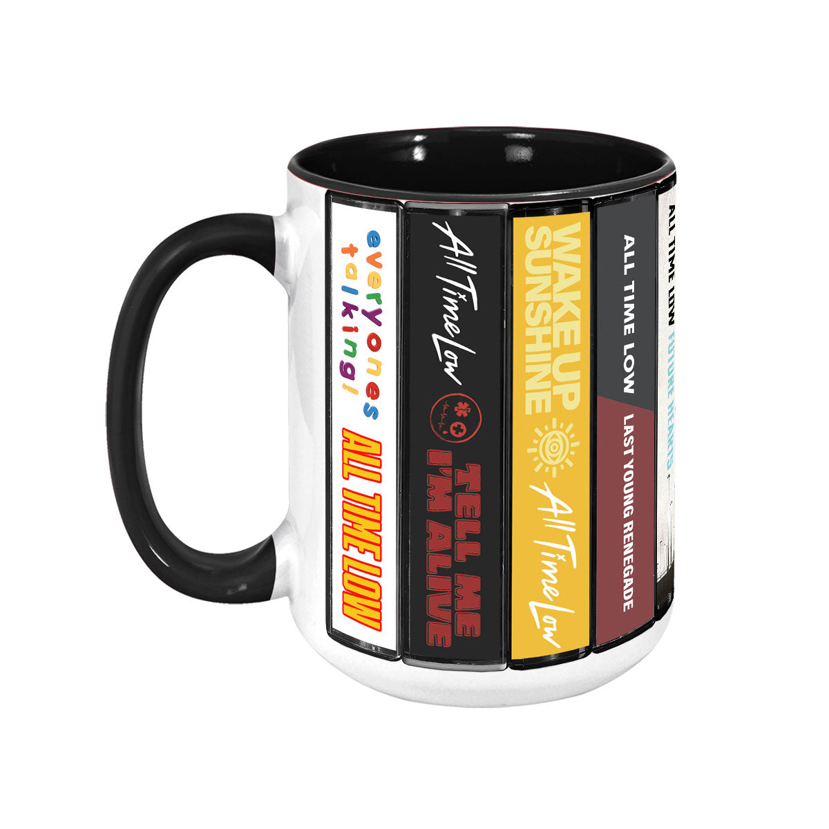 All Time Low Albums Cassette Collection Retro Accent Mug
