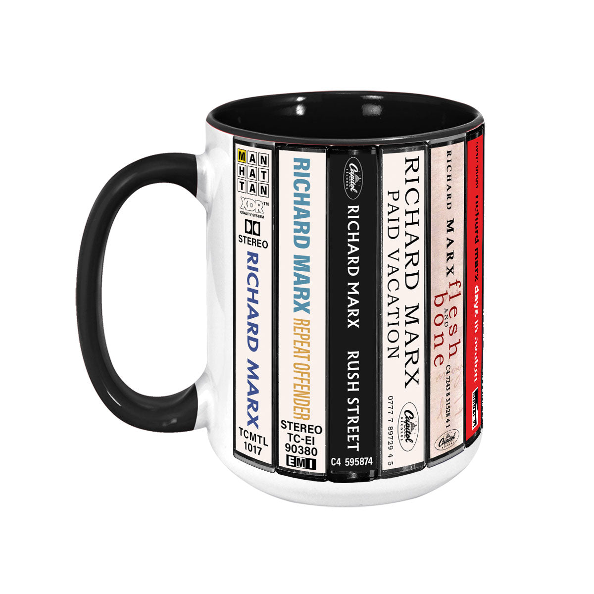Richard Marx Albums Cassette Collection Retro Accent Mug