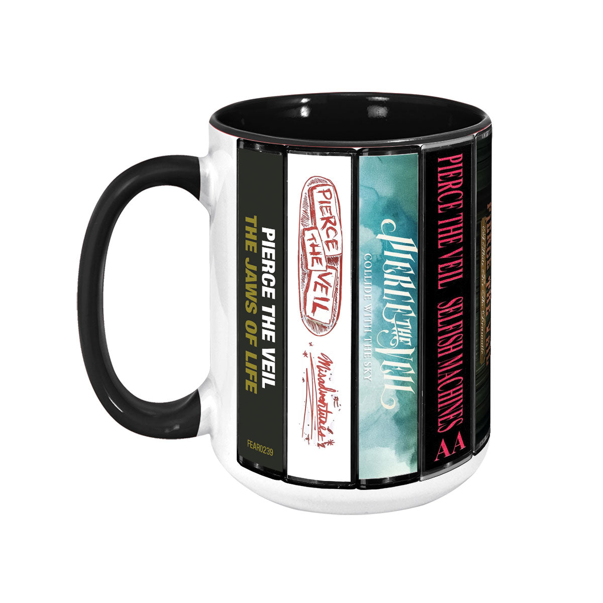 Pierce the Veil Albums Cassette Collection Retro Accent Mug