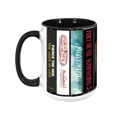 Pierce the Veil Albums Cassette Collection Retro Accent Mug