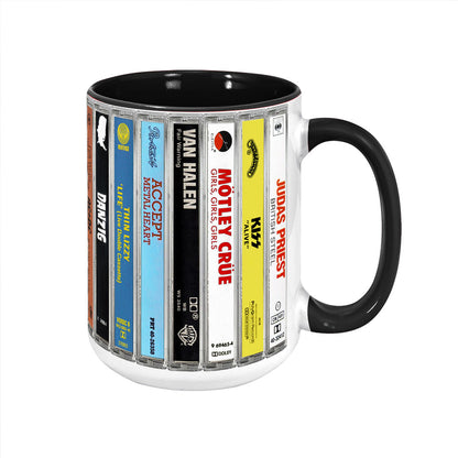 80s Metal Cassette Collection Accent Mug