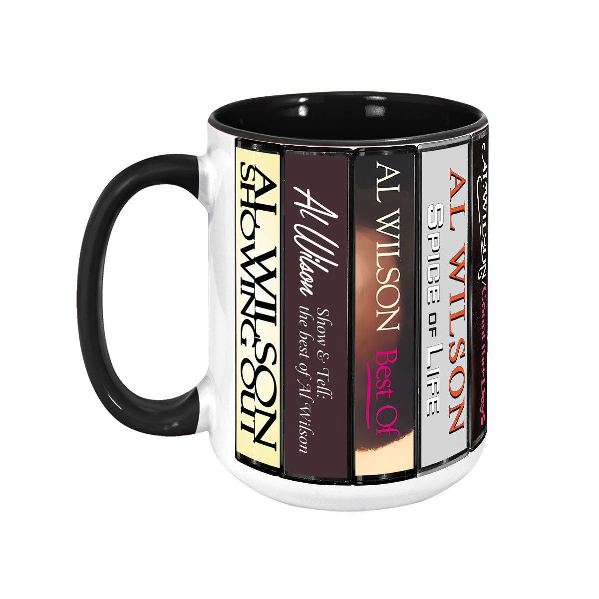 Al Wilson Albums Cassette Collection Retro Accent Mug