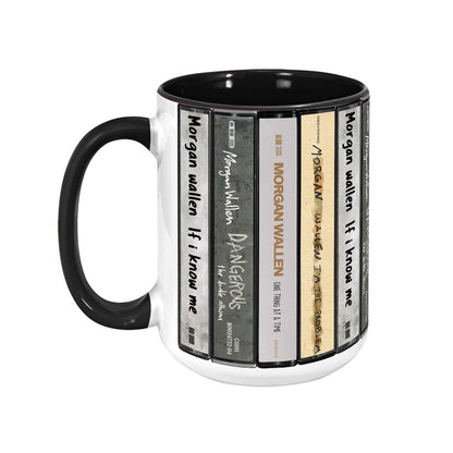 Morgan Wallen Albums Cassette Collection Retro Accent Mug