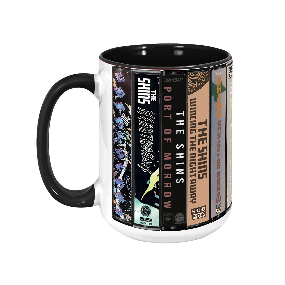 The Shins Albums Cassette Collection Retro Accent Mug