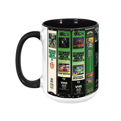 Teenage Mutant Ninja Turtles VHS Collection Retro Accent Mug