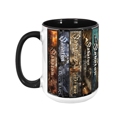 Sabaton Albums Cassette Collection Retro Accent Mug