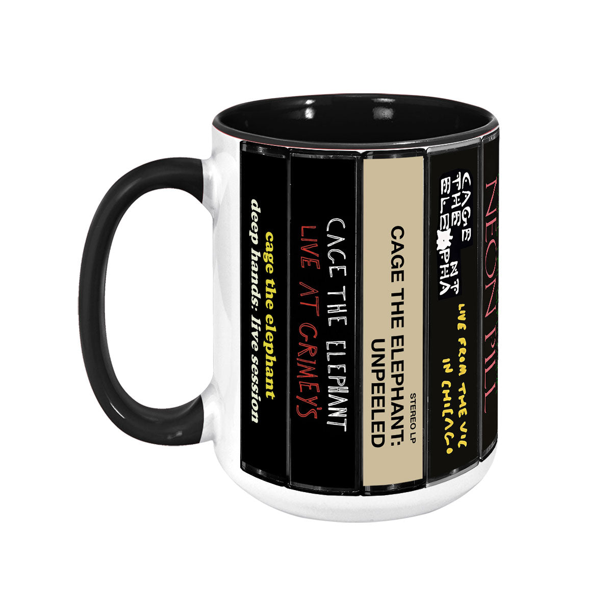 Cage the Elephant Albums Cassette Collection Retro Accent Mug