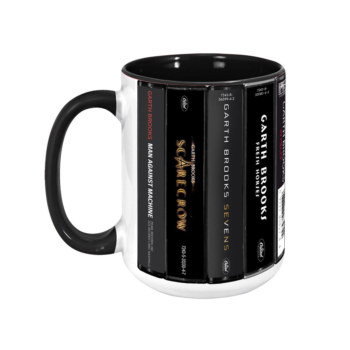 Garth Brooks Albums Cassette Retro Accent Mug