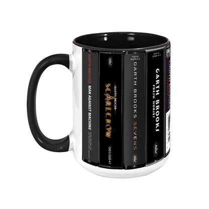 Garth Brooks Albums Cassette Retro Accent Mug