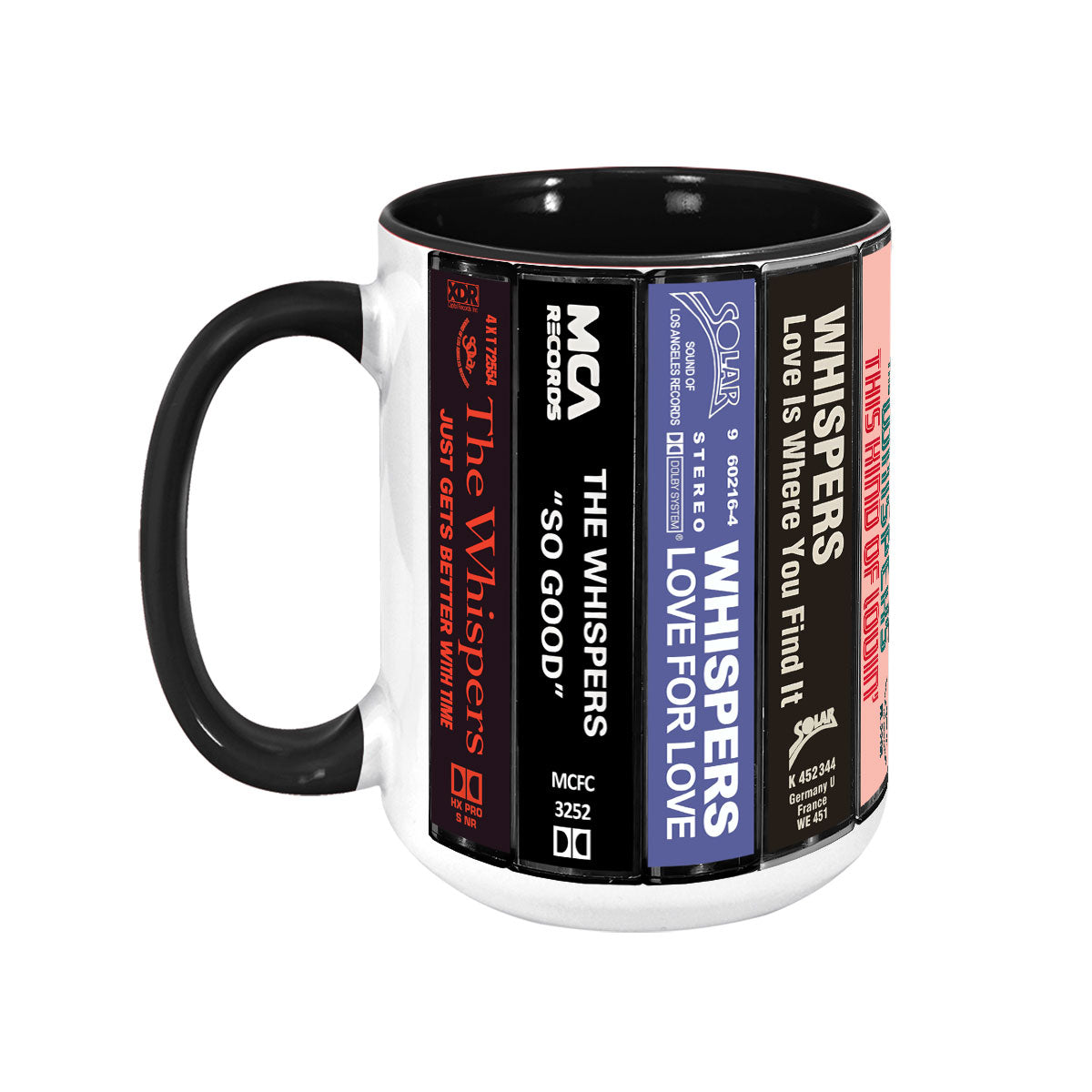 The Whispers Albums Cassette Collection Retro Accent Mug