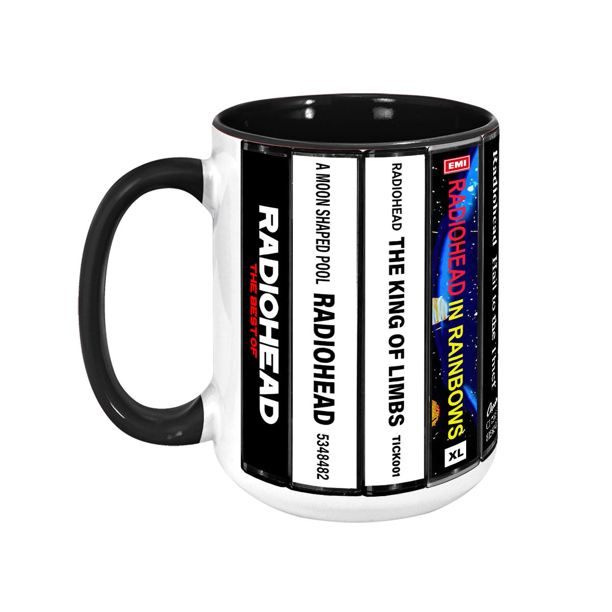 Radiohead Albums Cassette Collection Retro Accent Mug