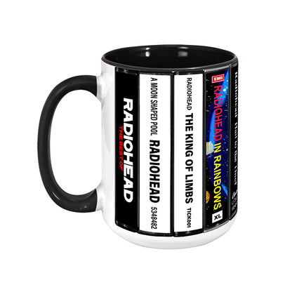 Radiohead Albums Cassette Collection Retro Accent Mug