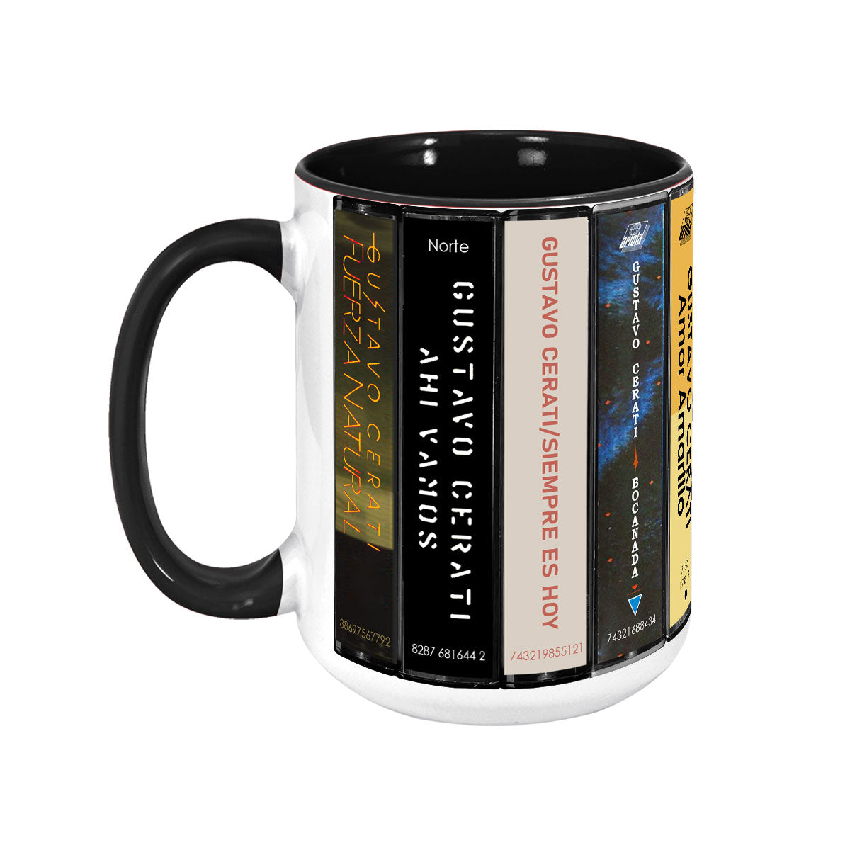 Gustavo Cerati Albums Cassette Collection Retro Accent Mug