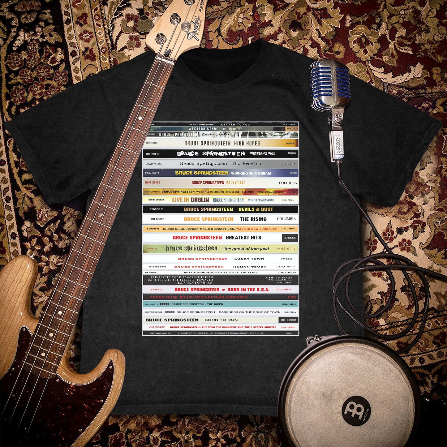 Bruce Springsteen Retro CD Albums Collection Premium Unisex T-Shirt