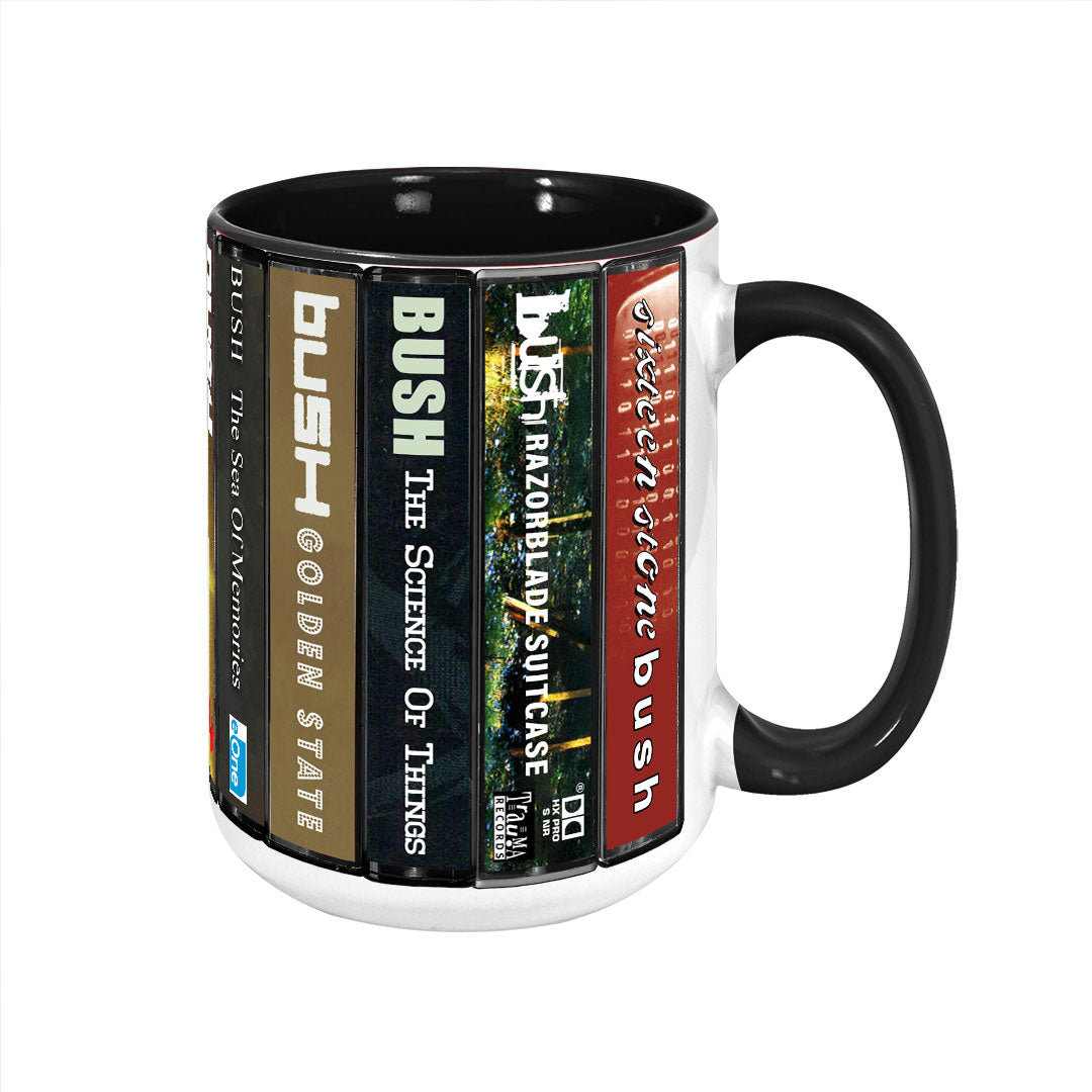 Bush Albums Cassette Collection Retro Accent Mug
