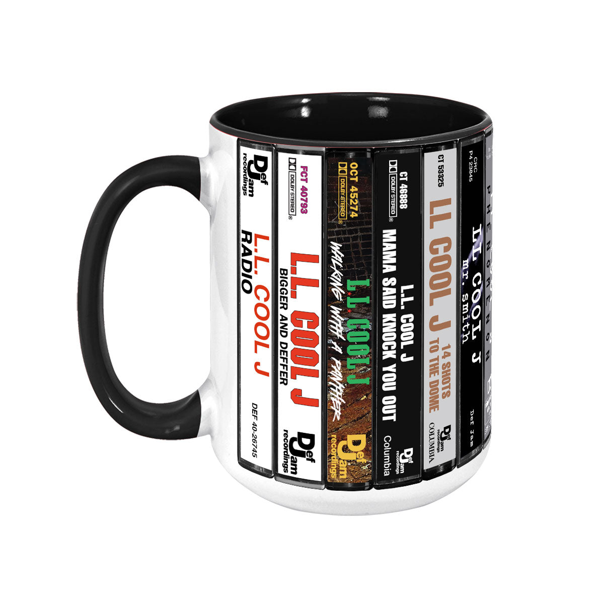 LL Cool J Albums Cassette Collection Retro Accent Mug