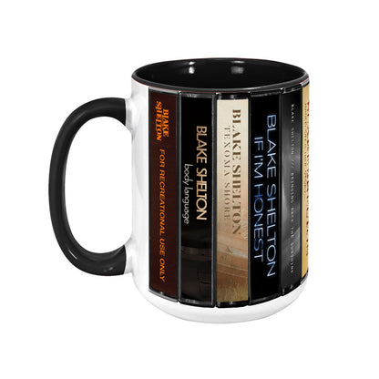 Blake Shelton Albums Cassette Collection Retro Accent Mug