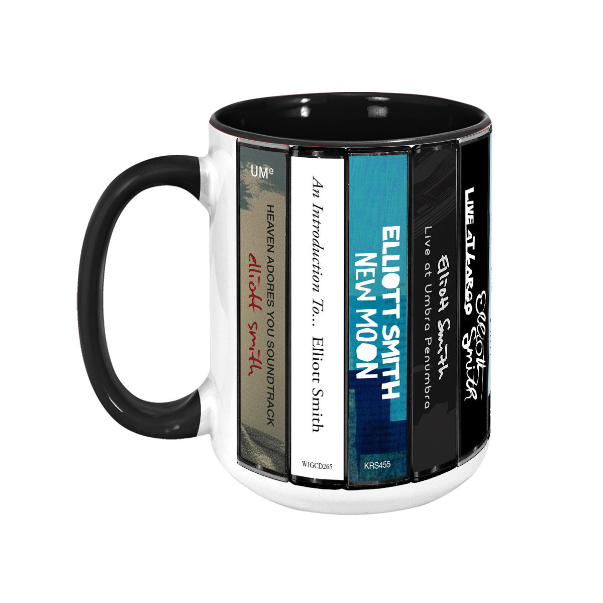 Elliott Smith Albums Cassette Collection Retro Accent Mug