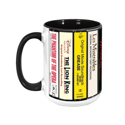 Broadway Soundtrack Albums Cassette Collection Retro Accent Mug
