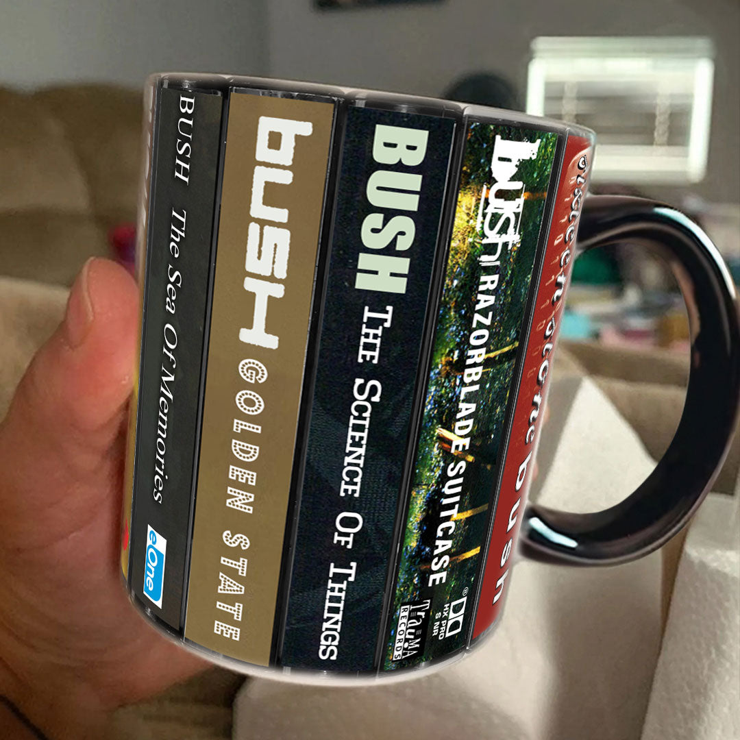 Bush Albums Cassette Collection Retro Accent Mug – MTervoDesign
