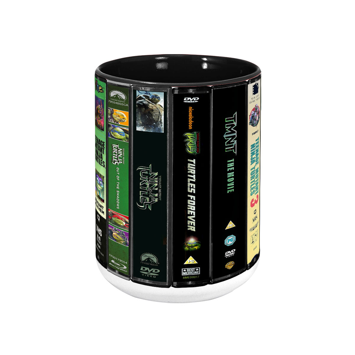 Teenage Mutant Ninja Turtles VHS Collection Retro Accent Mug