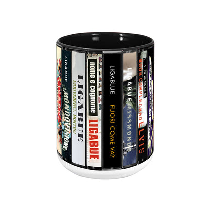 Ligabue Albums Cassette Collection Retro Accent Mug