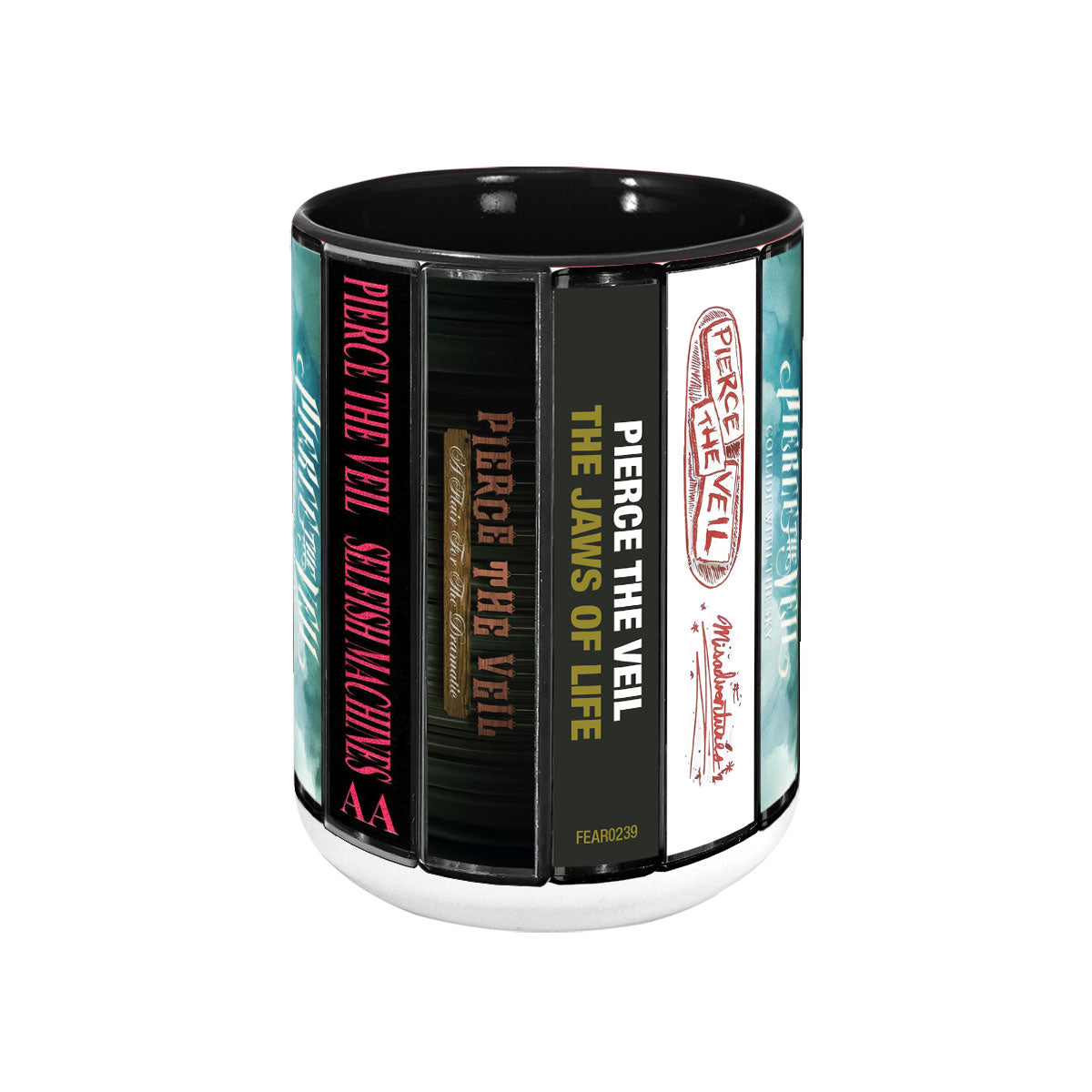 Pierce the Veil Albums Cassette Collection Retro Accent Mug