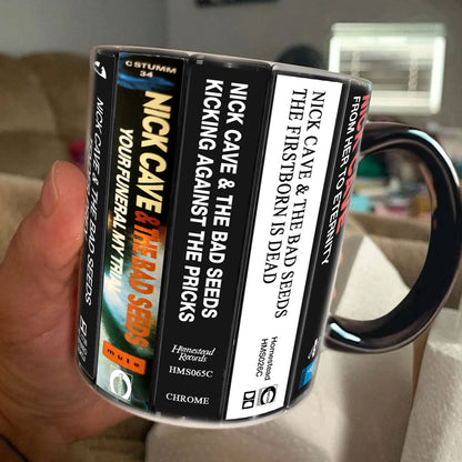 Nick Cave and the Bad Seeds Albums Cassette Collection Retro Accent Mug