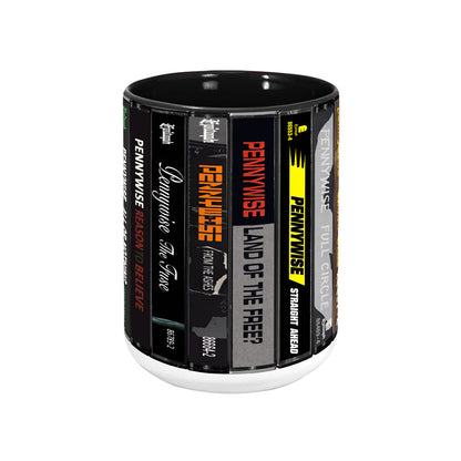 Pennywise Albums Cassette Collection Retro Accent Mug