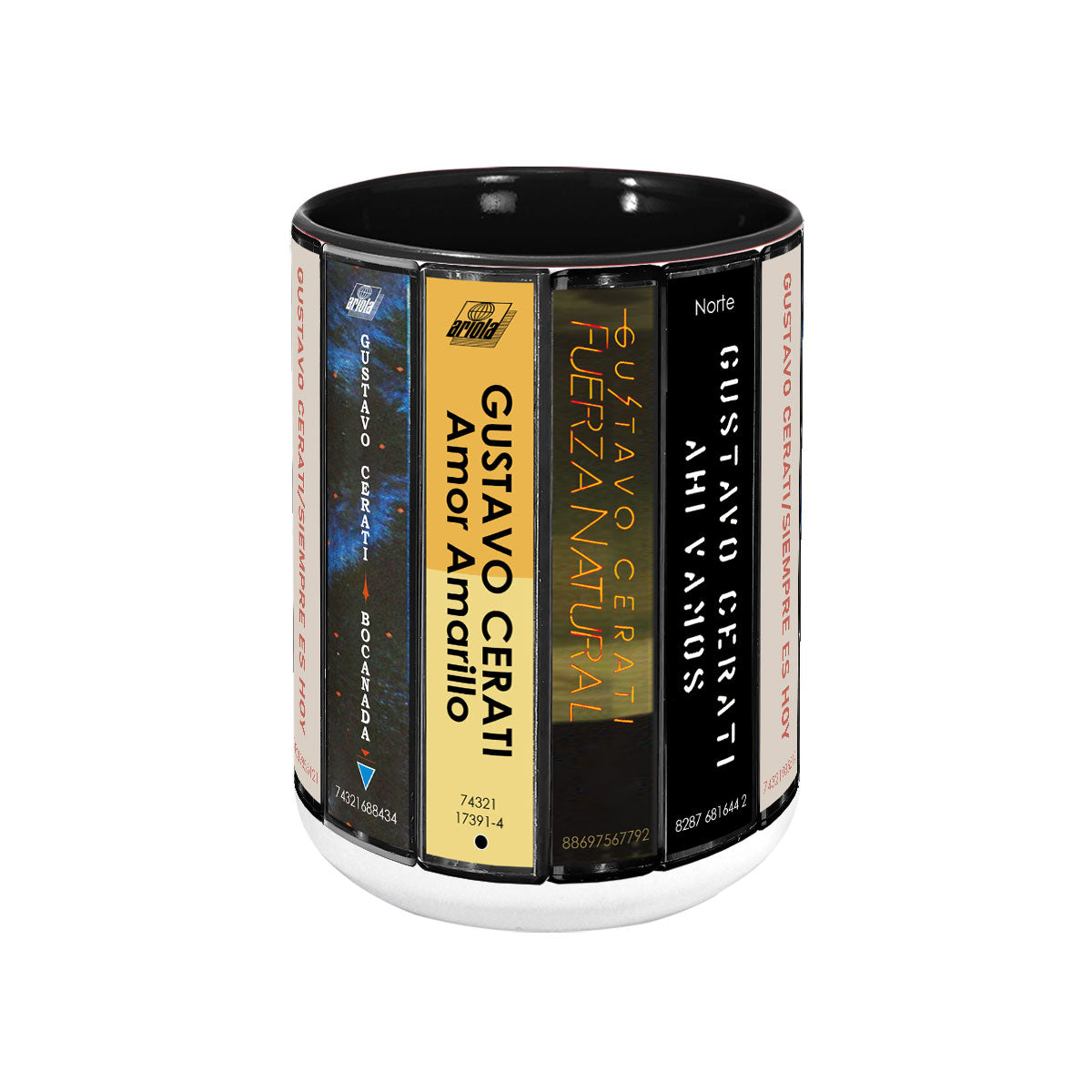 Gustavo Cerati Albums Cassette Collection Retro Accent Mug