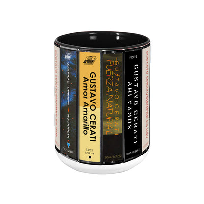 Gustavo Cerati Albums Cassette Collection Retro Accent Mug