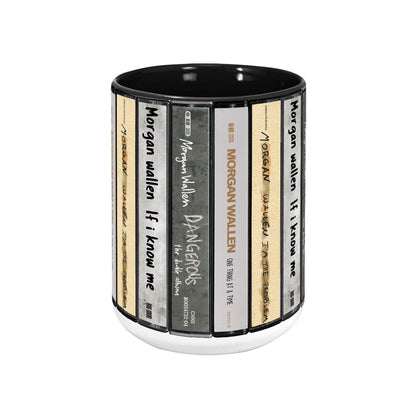 Morgan Wallen Albums Cassette Collection Retro Accent Mug