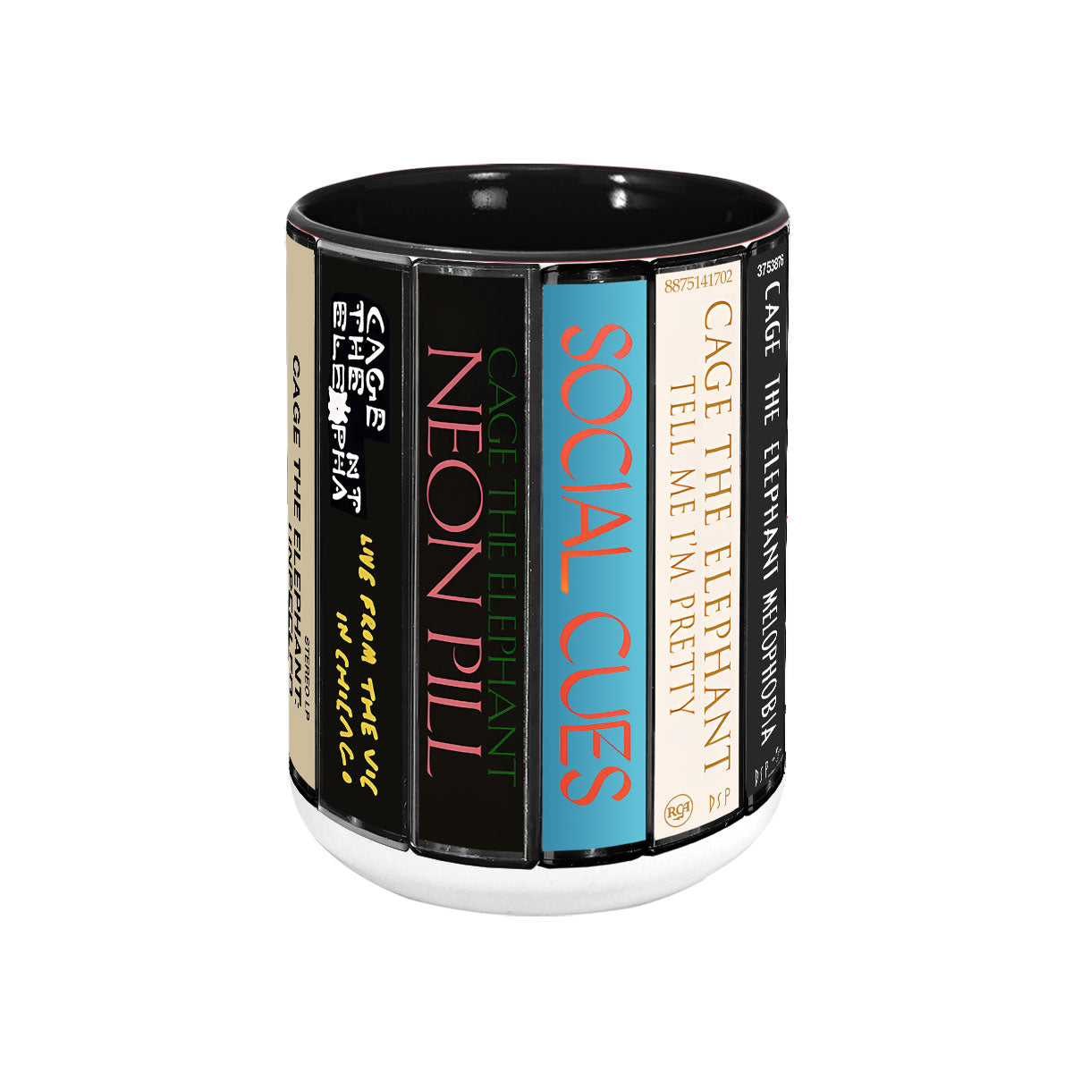 Cage the Elephant Albums Cassette Collection Retro Accent Mug