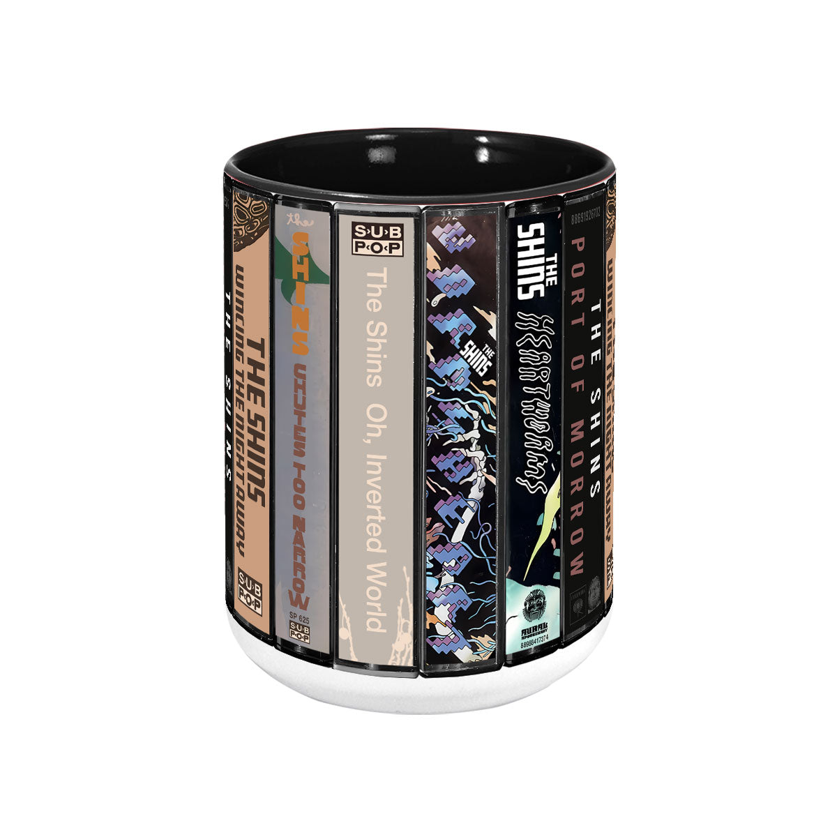 The Shins Albums Cassette Collection Retro Accent Mug