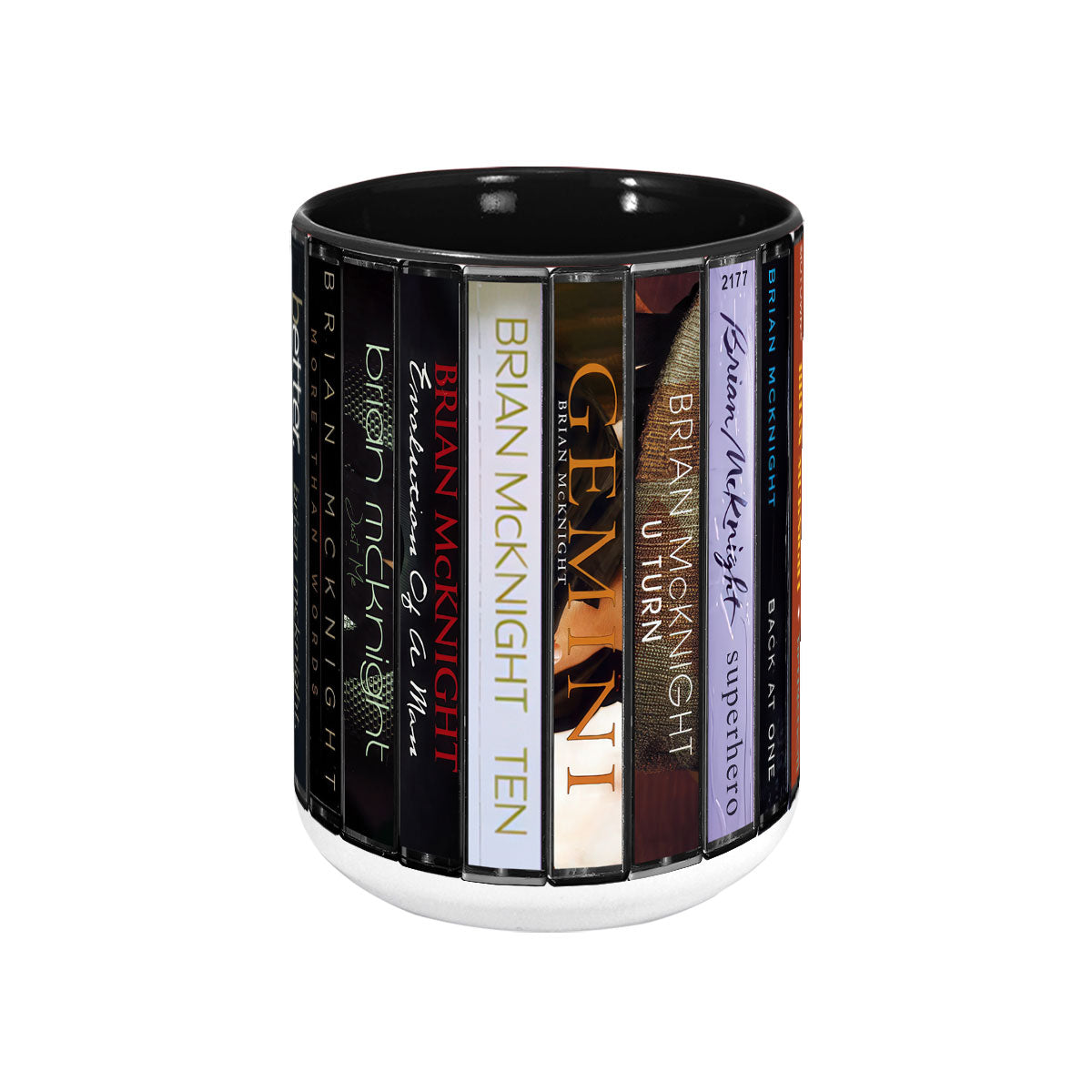 Brian McKnight Albums Cassette Collection Retro Accent Mug