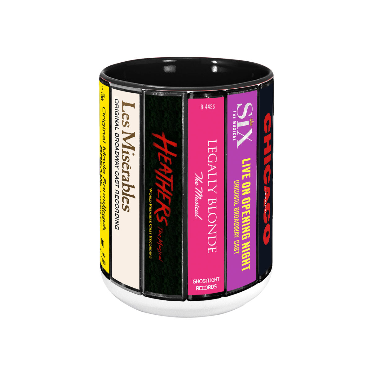 Broadway Soundtrack Albums Cassette Collection Retro Accent Mug