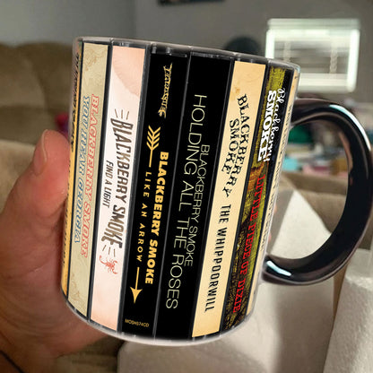Blackberry Smoke Albums Cassette Collection Retro Accent Mug