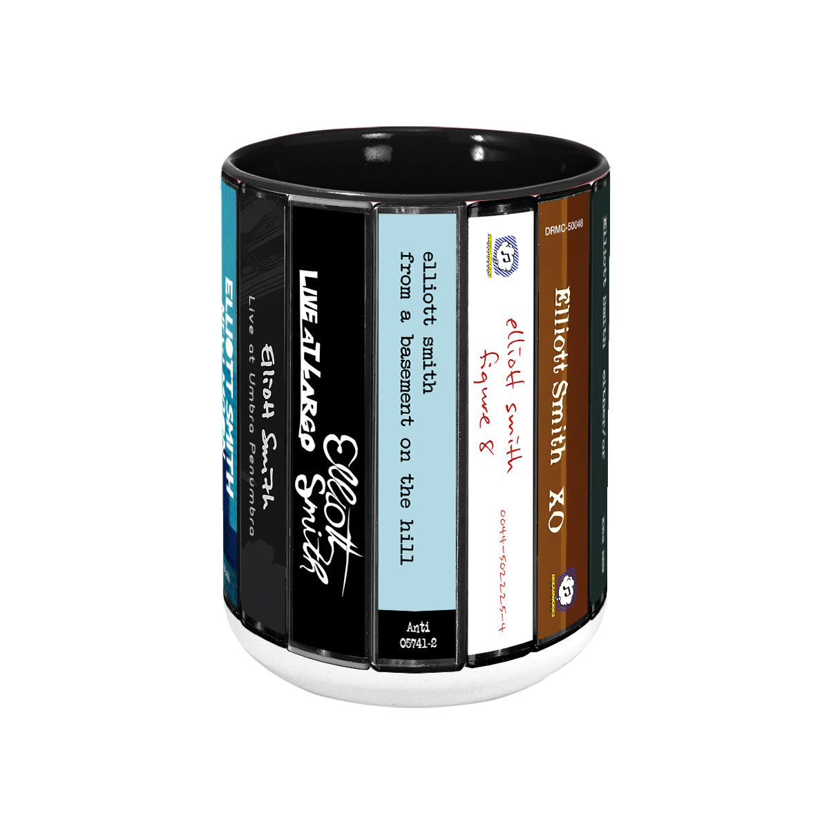 Elliott Smith Albums Cassette Collection Retro Accent Mug