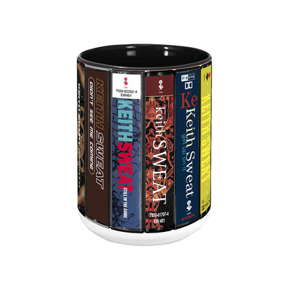 Keith Sweat Albums Cassette Collection Retro Accent Mug