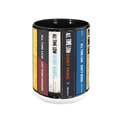All Time Low Albums Cassette Collection Retro Accent Mug