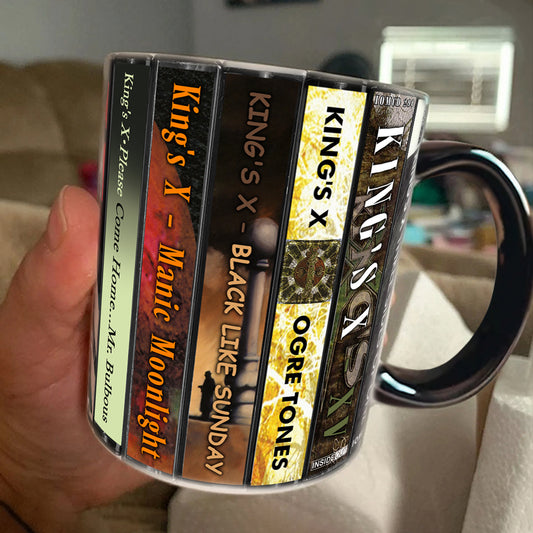 King’s X Albums Cassette Collection Retro Accent Edge-to-Edge Printed Mug